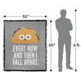 thumbnail image 2 of bCreative Blanket, 50'x60' David Olenick Taco Eclipse of The Heart Woven Tapestry Cotton Blend Fringed Throw Blanket, 2 of 6