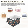 thumbnail image 6 of Yayeee Collapsible Cube Storage Bin with Lid Fabric Closet Decorative Basket with Handles, Whimsical Foxes Pattern, 6 of 7