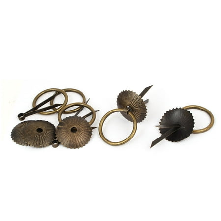 Wardrobe Base - Unique Bargains Wardrobe Drawer Wooden Box Retro Style Ring Pull Handle 40mm Diameter Base 5pcs