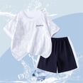 thumbnail image 4 of WhouRiu Boys Summer Athletic Outfits Short Sleeve Tees And Shorts Sets Kids Sports Clothes, 4 of 6