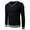 A01-Black, variant on USNSM Men's T-Shirt Casual Fashion Cotton Plain Color Slim Fit Base Shirt V-Neck Long Sleeve Pullover Tees White M