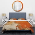 thumbnail image 3 of Designart "Abstract Fire Chaos Art in Orange II" Abstract Painting Bedding Covert Set - Abstract Orange Modern Bed Set With 2 Shams, 3 of 6