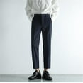 thumbnail image 3 of Japanese Korean Style Men's Summer Suit Pants Versatile Solid Color Casual Trousers for Fashion Comfort Men's Comfortable Lightweight Hiking Pants Kids Pull On Sweatpants, 3 of 6