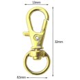 thumbnail image 2 of 50 Pcs Swivel Clasps Lanyard Snap Hook,metal Swivel Lanyard Snap Hook Lobster Claw Clasp Gold, 2 of 5