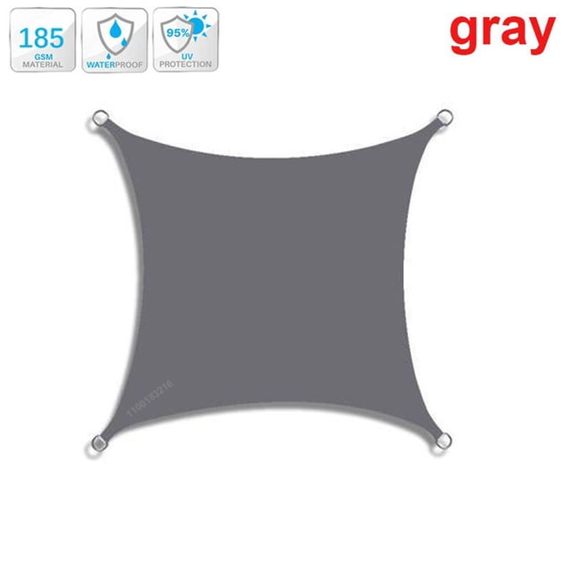 Vela de sombra para exteriores, toldo impermeable de poliéster 300D a prueba de rayos UV, dosel de Sol para terraza, cochera, patio trasero, jardín, etc.