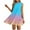 Sky Blue, variant on Summer Short Dress Womens Trendy Casual Gradient Color Sundress with Pockets Pleated Swing A-line Tank Dresses (XL, Pink 01)