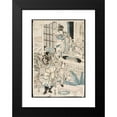 thumbnail image 2 of Katsushika Hokusai 14x18 Black Modern Framed Museum Art Print Titled - The Palace of King Zhou of China (1807), 2 of 5