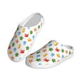 thumbnail image 2 of Haiem Undersea Animals Print Women's Fuzzy Memory Foam House Slipper Cozy Home Footwear Non-slip Winter Slippers-40/41, 2 of 7