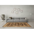thumbnail image 3 of Ahgly Company Indoor Round Oriental Brown Industrial Area Rugs, 4' Round, 3 of 4