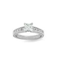 thumbnail image 1 of Moissanite Engagement ring 1.50 Princess Cut Moissanite Diamond Ring on 10k White Gold, 1 of 2