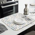 thumbnail image 3 of Pioneer Flower Floral Print Pattern Dish Drying Mat for Kitchen 1 Pack, Ultra Absorbent Microfiber Dishes Drainer Mats,16"x18", 3 of 6