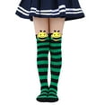 thumbnail image 3 of Kids Halloween Long Striped Knee High Socks 3D Bee Witch Thin Tube Socks for Girl Halloween Costume Accessories, 3 of 7
