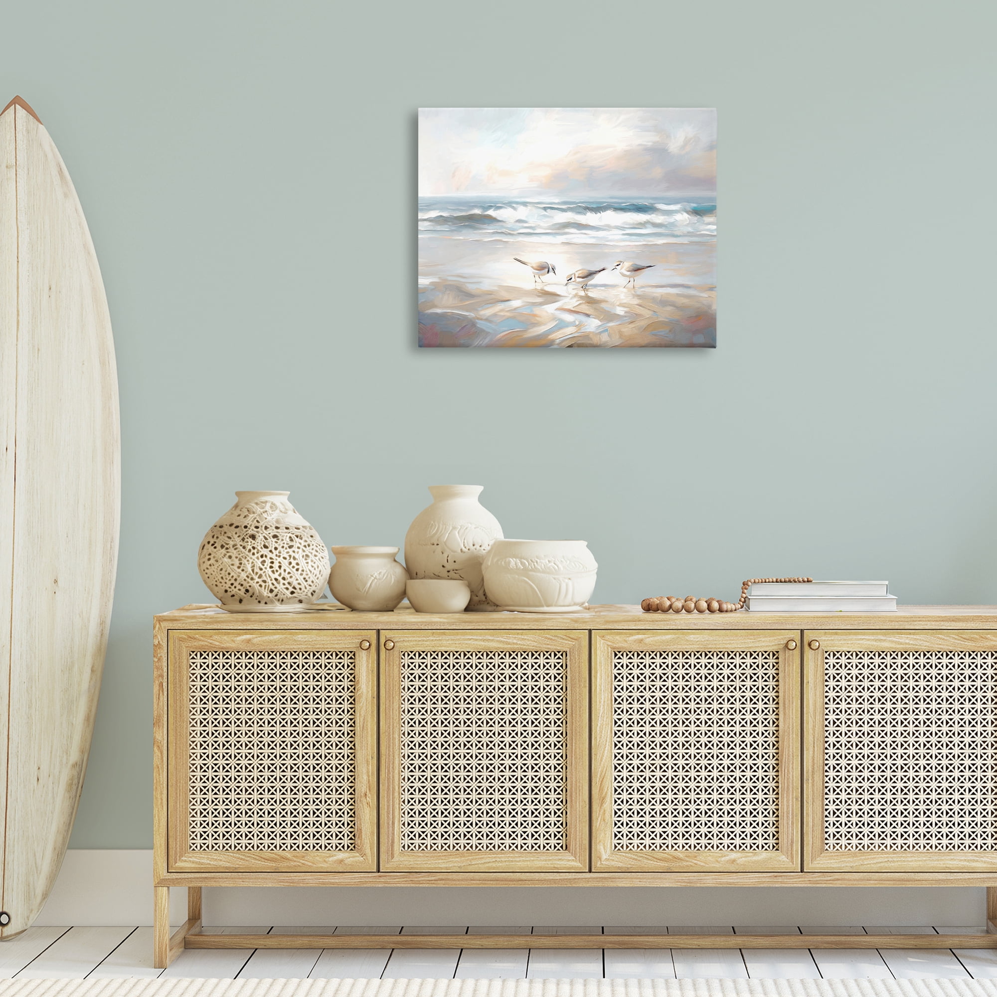 Stupell Industries Blue Haven Bay Coastal Painting Gallery Wrapped Canvas Art Print Wall Art, 30 x 24