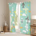 thumbnail image 4 of Airplane Curtains 38"x45" Set of 2 Panels,Cartoon Aircrafts Window Curtains & Drapes Cute Flying Plane Blackout Curtains Kawaii Planes Clouds Darkening Curtains Airplane Decor Room, 4 of 6
