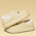 thumbnail image 2 of Bovxnpu House Slippers for Women Casual Indoor/Outdoor Shoes, Unisex Slippers Couples' Thick-Soled Soft Waterproof Fleece-Lined Warm Closed-Toe And Closed-Heel Shoes Comfy Indoor House Shoes, 2 of 7