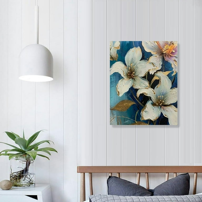 FCXZI Flower Wall Art Canvas Prints Elegant Lily Flower Indoor art