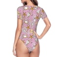 thumbnail image 4 of Naloa Seafood Women's Short-Sleeved Onesie, One-Piece Swimsuit for Parties, dates, clubs - X-Large, 4 of 9