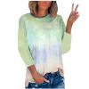 thumbnail image 1 of Chemises à Manches Longues pour Femmes Mode Tendance Été Col Rond Manches Longues Imprimé Décontracté Blouses Sortie Hauts Automne 2023 Hauts Femmes, 1 of 4