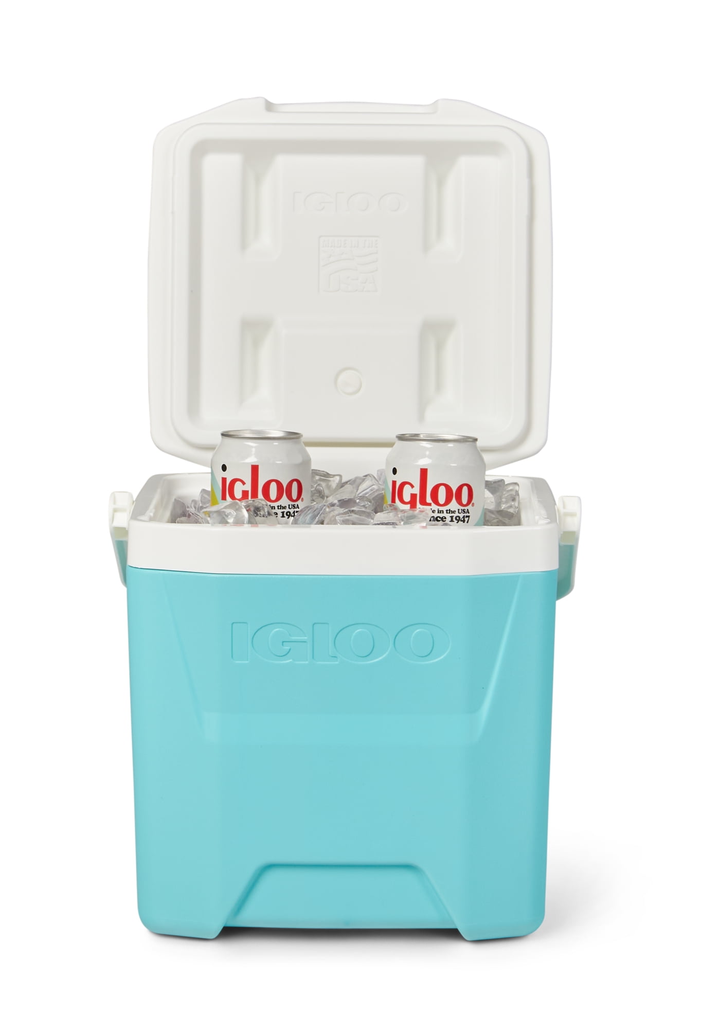 Blue 2 pk Igloo Summer High-Quality Easy-To-Lift/Carry Ice Cube 12 Qt Cooler 