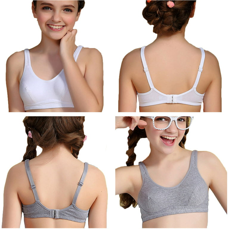 MANJIAMEI 8 Pack Girls Cotton Cami Crop Traning Bras Starter Bras, Large:  Buy Online at Best Price in UAE 
