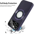 thumbnail image 2 of Compatible with iPhone 15 Case 2023 【Support for Magsafe】 Magnetic Logo View Magnetic Plating Luxury Case Wide Lens Camera Protection Shockproof Corner Back Cover -Purple, 2 of 11