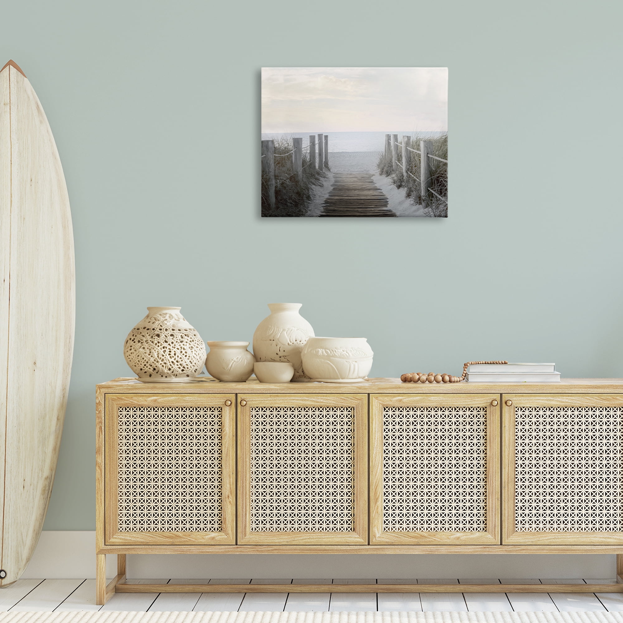 Stupell Industries Boardwalk Steps to Beach Landscape Photography Gallery Wrapped Canvas Art Print Wall Art, 30 x 24