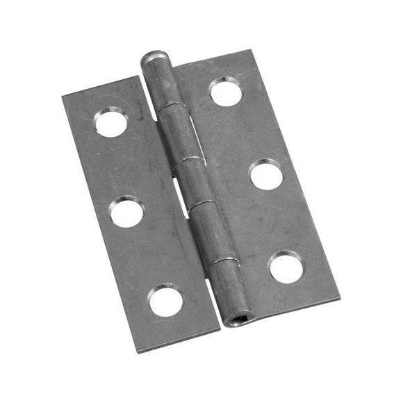 National Manufacturing Sales 5701875 2.5 in. Steel Zinc-Plated Door Hinges - Pack of 2