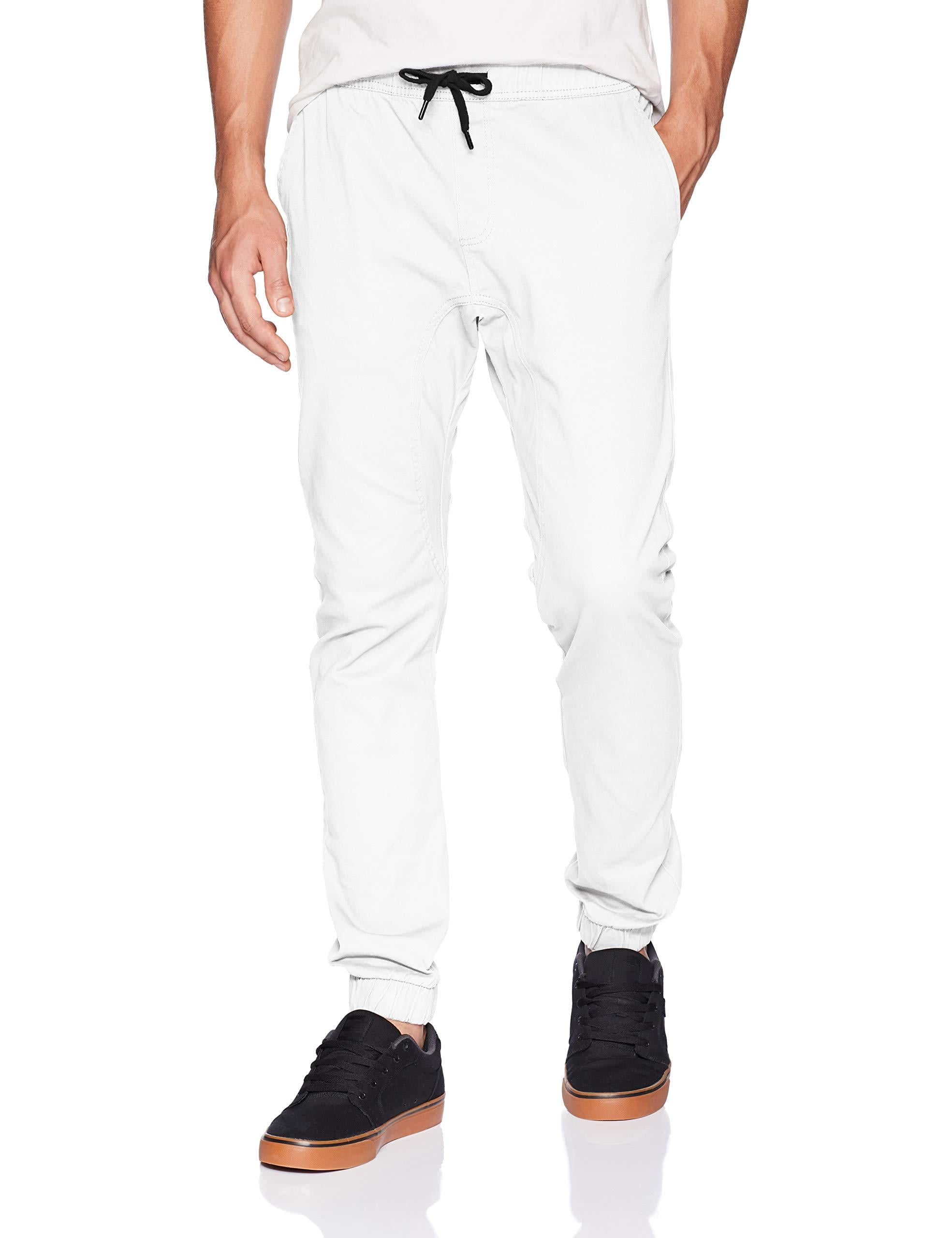 WT02 Men's Jogger Pants in Basic Solid Colors and Stretch