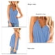 thumbnail image 3 of Camisola con cuello en V envolvente para mujer, camiseta sin mangas elegante de Color liso con tirantes finos para oficina, 3 of 5
