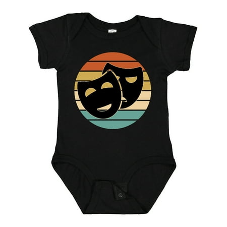 

Inktastic Theater Masks Acting Retro Sunset Gift Baby Boy or Baby Girl Bodysuit