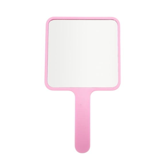 Unique Bargains Portable Square Handheld Mirror 1 Pc Pink 8.5"x4.72"x0.24"