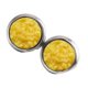 thumbnail image 3 of Pendientes de aro Minnieouse acero inoxidable incrustaciones de diamantes de imitación Amarillo, 3 of 6