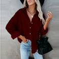 thumbnail image 5 of Zedker Casual Women's Corduroy Fashion Pits Striped Lapel Collar Long Sleeve Jackets with Chest Pocket, Comfy Loose Breathable Fall Clothes,Wine,XL, 5 of 6