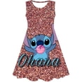 thumbnail image 1 of Disney Stitch Cartoon Print Baby Children Girls Kids Stitch Dress Cute Birthday Party Princess Christmas Dress for Baby Girls12M Gao Jinjia LED, 1 of 2