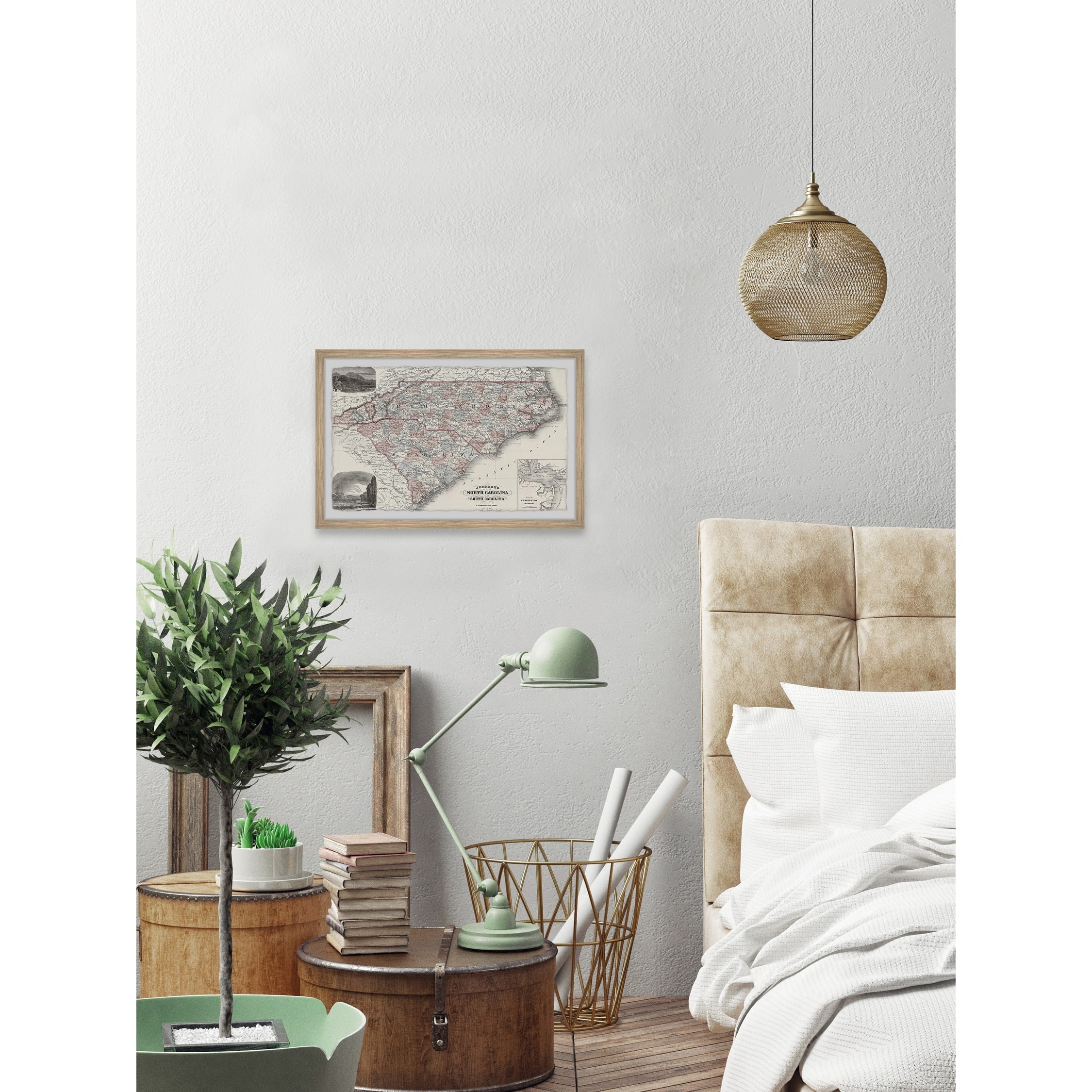 Marmont Hill Top of North Carolina Framed Wall Art