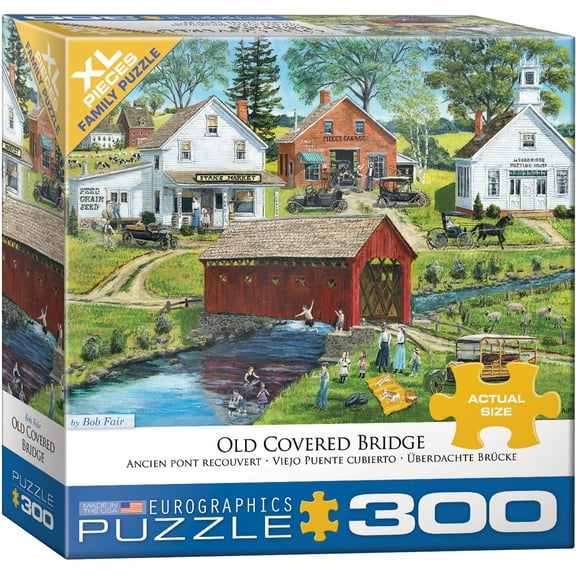 Old Covered Bridge by Bob Fair 300-Piece Puzzle
