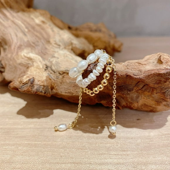 No Pearl Ear Cuff Ear Cuff Ear Clip No Need White Pearl Delicate Elegant Simple Ear Cuff With Chain