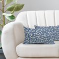 thumbnail image 2 of Daisy Floral Block Print Lumbar Pillow Covers 12X20 Inch Blue Beige Flowers Decorative Pillow Cases Set of 2 Farmhouse Home Decor Vintage Rustic Cute Throw Pillows for Sofa Couch Outdoor, 2 of 6