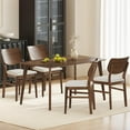thumbnail image 6 of Barara King Dining Chair,Dining Room Chair,Farmhouse Upholstered Kitchen Chairs Set of 2 with Rubber Wood Frame-Walnut, 6 of 9