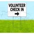 thumbnail image 1 of Volunteer Check In Right (18" x 24") Yard Sign, Includes Metal Step Stake, 1 of 6