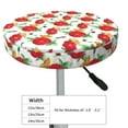 thumbnail image 4 of Vsdgher Rose Flowers Print Stool Covers Round,Stretch Round Stool Covers Washable Stool Cushion Slipcover Elastic Chair Covers for 12-14 Inch Chair, 4 of 7