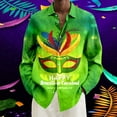 thumbnail image 2 of WEAIXIMIUNG Chemise à Manches Longues Décontractée Mode Homme Grande Taille Imprimé Numérique Carnaval Col Rabattu, 2 of 5