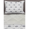 thumbnail image 3 of Mouse Comforter & Sham Bedding Set, Layout of Repetitive Rodents and Mini Hearts in a Hand Drawn Doodle Like Style, 3 pcs Duvet Set Microfiber Filling Quilt, 5 Sizes, Dimgray and White, by Ambesonne, 3 of 4