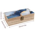 thumbnail image 2 of 7.9×2.3 In Wooden Boxes Durable Easy To Use Dustproof Prevent Slippery Delicate And Cabinet Blue White Gold Marble, 2 of 8