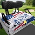 thumbnail image 4 of XYZCANDO American Flag Golf 2-Seat Golf Cart Seat Cover with 4 Pockets - Non-slip Washable Protector for EZGO Club Car Yamaha, 4 of 8