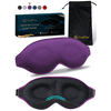 ComfiTime 3D Sleep Mask - 100% Blackout Eye Mask for Sleeping, Eye Covers for Men and Women, Contour Blindfold with Nose Baffle, Soft & Lightweight, Latex-Free