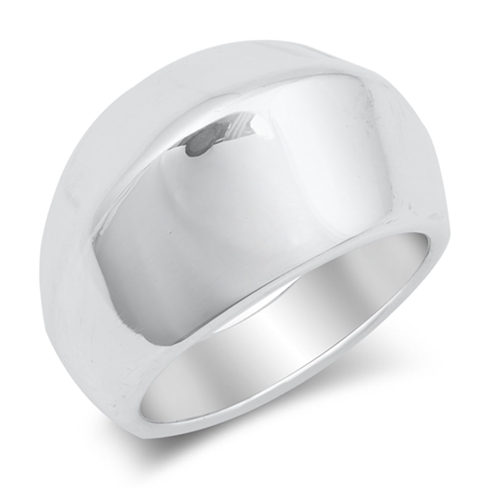Bold Modern Chunky Statement Ring .925 Sterling Silver Band