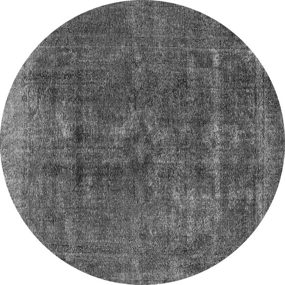 Ahgly Company Indoor Round Oriental Gray Industrial Area Rugs, 6' Round