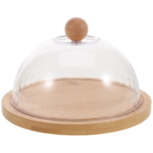 Cúpula de postres con base, bandeja decorativa para pasteles con tapa de cúpula de vidrio, plato para servir quesos, aperitivos, postres, frutas, bandeja para servir en la cocina, cumpleaños, bodas