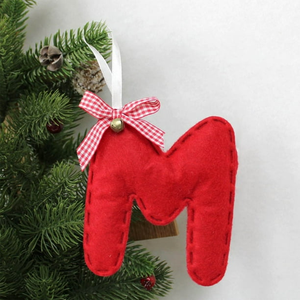 Adornos colgantes, colgante, colgante decorativo, llavero, 26 letras, decoración para árbol de Navidad, colgante personalizado, bricolaje, decoración navideña, decoración colgante para árbol de Navida